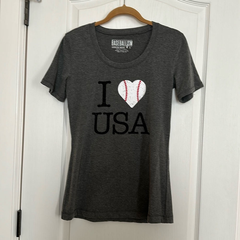Baseballism I Love USA shirt